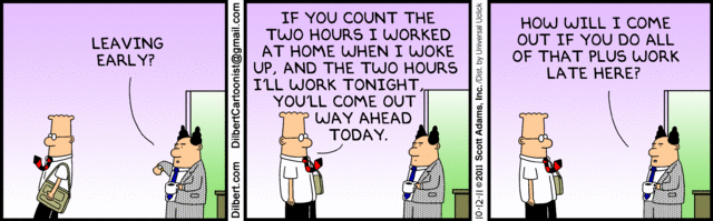 Pashfish: Work Life Balance? - 640x199 - gif Dilbert Late To Work